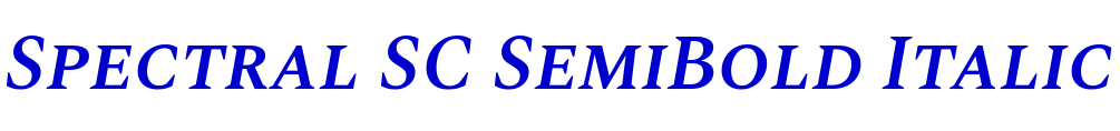 Spectral SC SemiBold Italic fuente